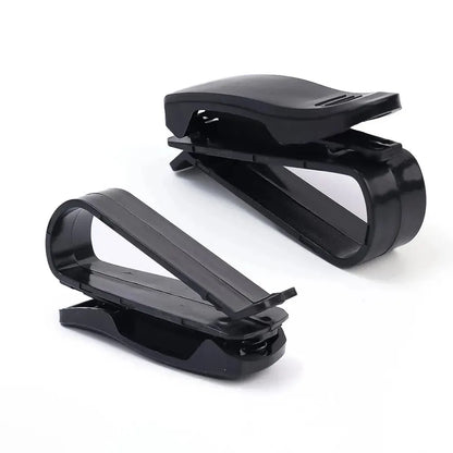 2PCS Universal Car Sun Visor Glasses & Card Clip Holder Set
