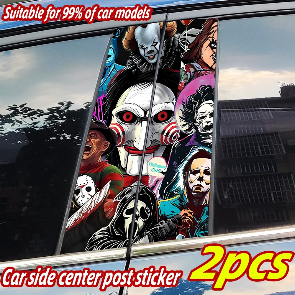 Horror Ghost B Pillar Car Stickers | Waterproof, UV-Proof – Car Accessories | MotorWorld Marketplace