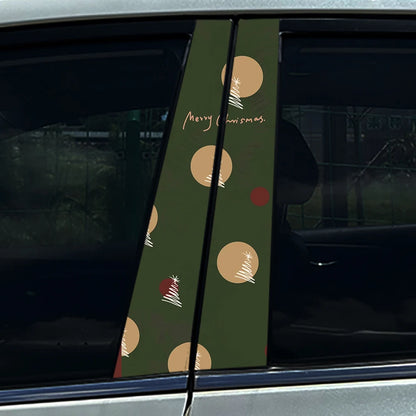 Christmas Tree B-Pillar Decal | Scratch Cover, Waterproof