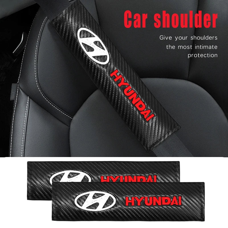 Hyundai Carbon Fiber Seat Belt Pads