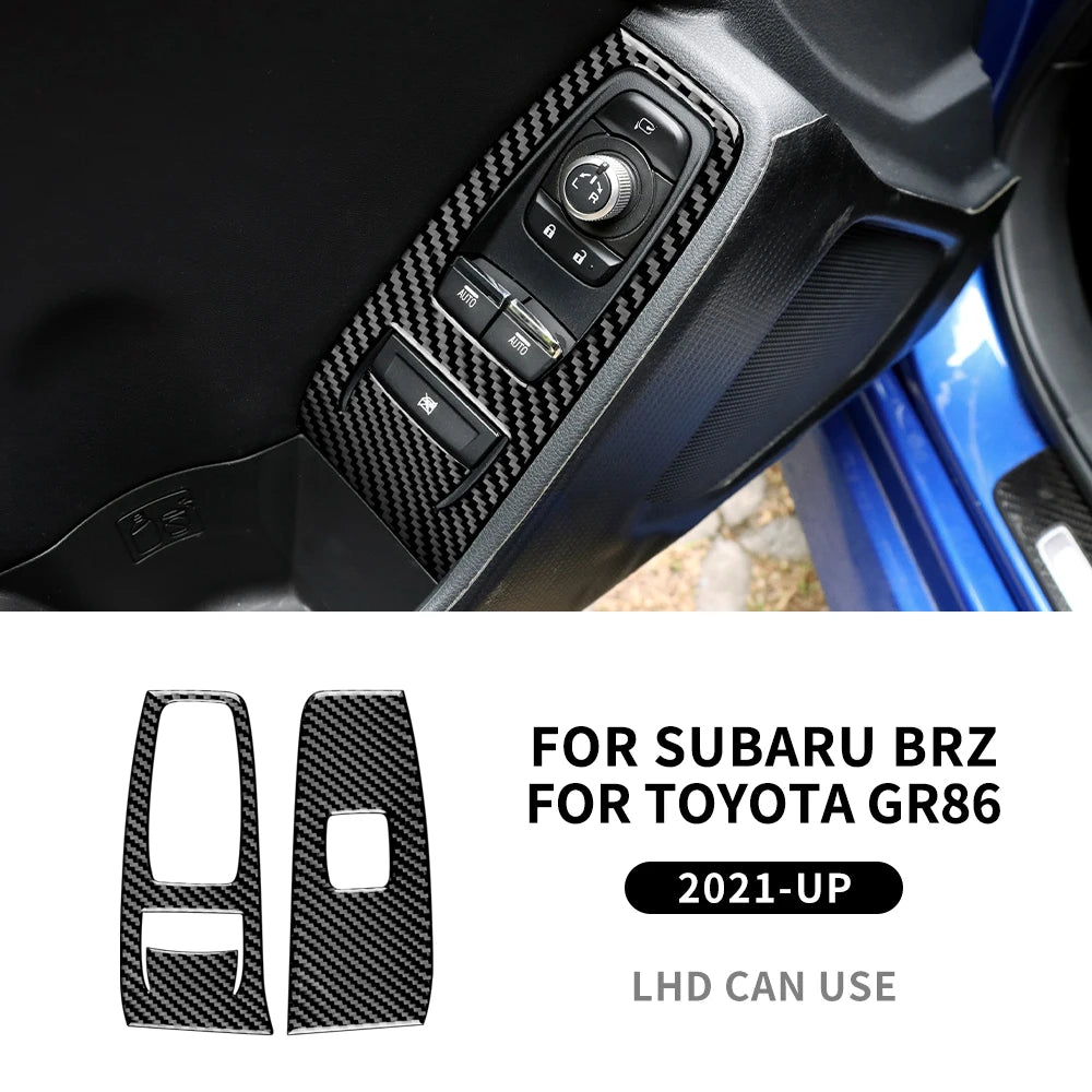Real Carbon Fiber Door Panel Sticker for BRZ GR86 21-24 Type A For LHD Black – Car Accessories | MotorWorld Marketplace