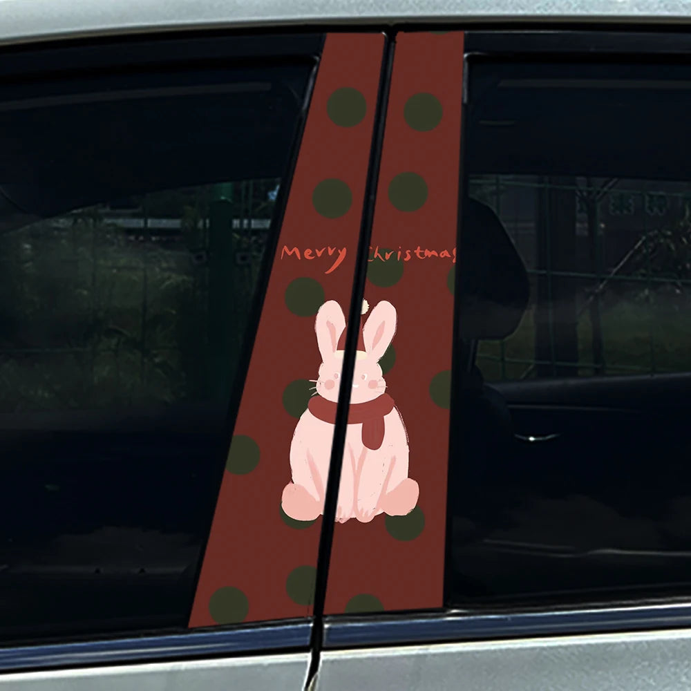 Christmas Tree B-Pillar Decal | Scratch Cover, Waterproof