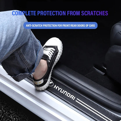 Leather Door Sill Protectors For Hyundai
