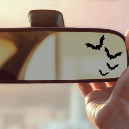 Spooky Bats Car Rearview Mirror Decal – Waterproof Vinyl – Car Accessories | MotorWorld Marketplace