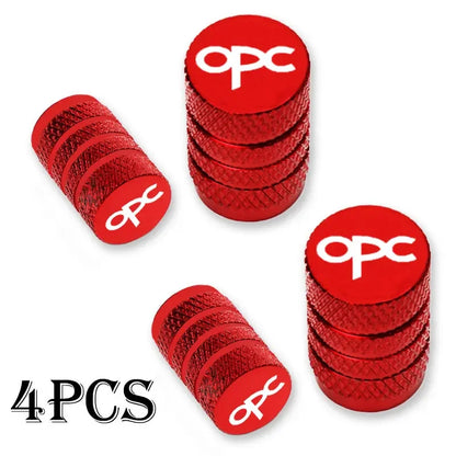 4pcs Opel OPC Tire Valve Caps Waterproof Stem Covers Set