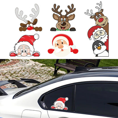 Christmas Santa Claus Waterproof Reflective Car Sticker Decal