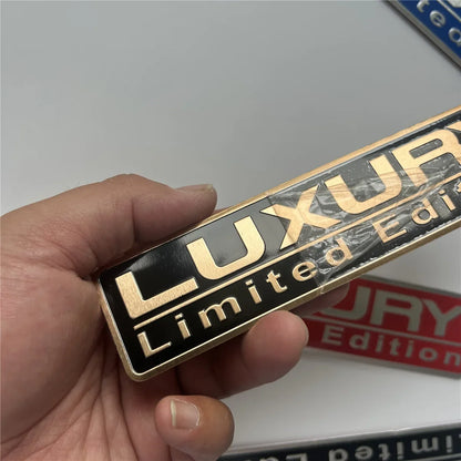 Universal 2PCS Luxury Limited Edition Metal Car Trunk Emblem Badge