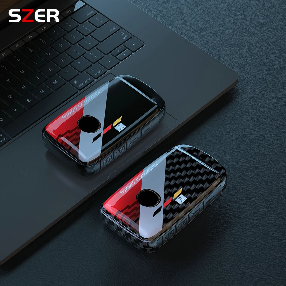 ABS Carbon Fiber Key Case Cover for Mazda