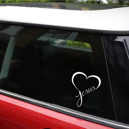 Christian Jesus Cross Car Sticker – Durable Vinyl Decal