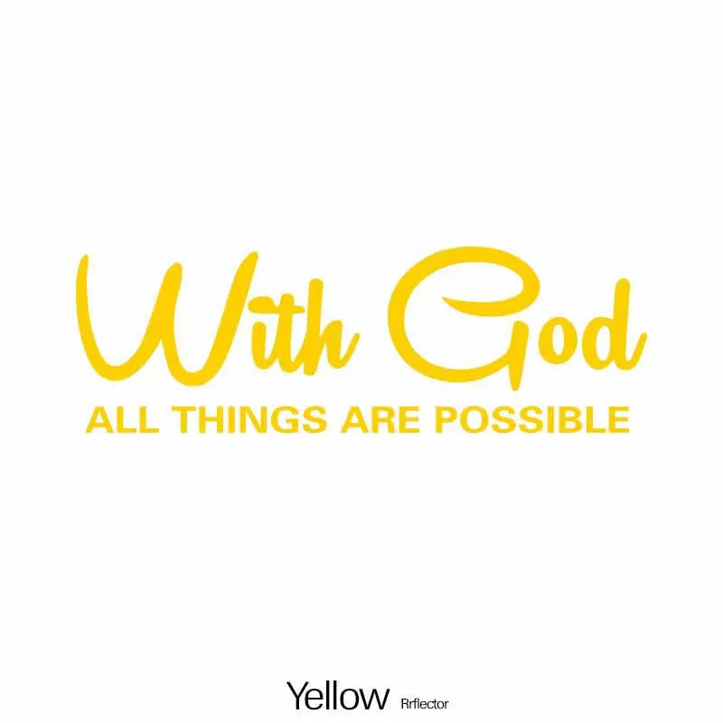 WITH GOD ALL THINGS Car Decal – Christian Auto Sticker