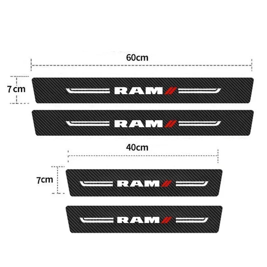 Carbon Fiber Door Sill Scuff Plate for Ram – Durable Upgrade 4Pcs door sill – Car Accessories | MotorWorld Marketplace