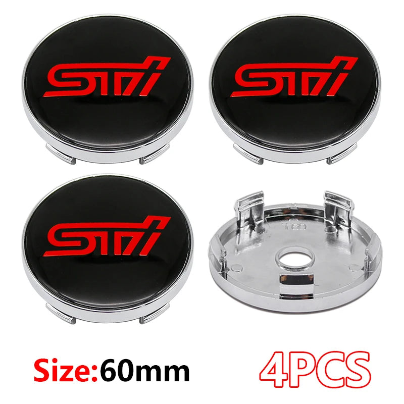(NOT SOLD TO EUROPE) 4PCS 56/60mm Hub Covers Decals for Subaru WRX STI BRZ 60mm-STI Subaru-4pcs – Car Accessories | MotorWorld Marketplace
