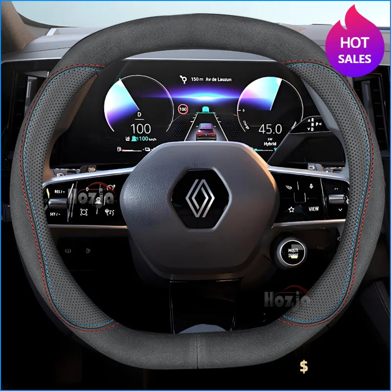 Premium Leather Steering Cover for Renault Austral 2022-2024