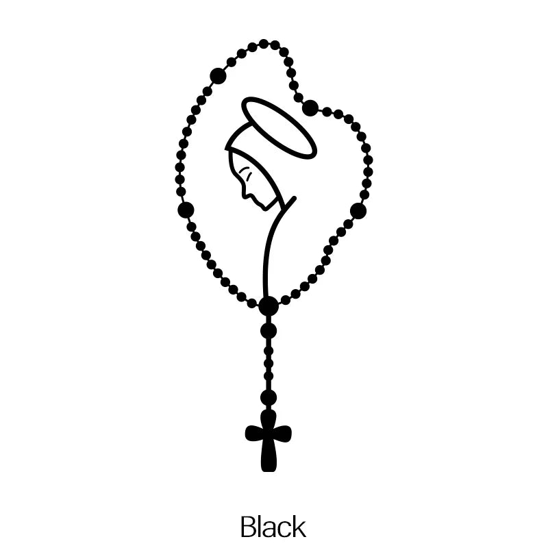 Our Lady Rosary Car Decal – Rear Window Auto Sticker 1pc
