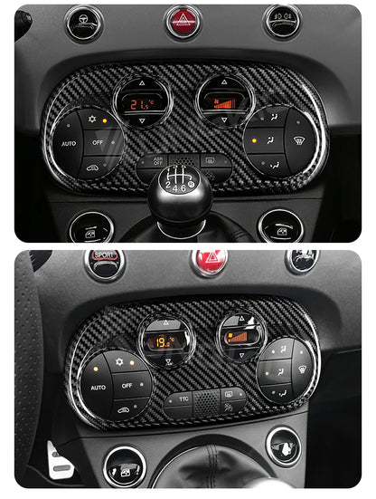 Real Dry Carbon Fiber AC Frame Cover for Abarth 595/695 Fiat