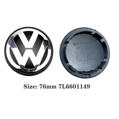 (NOT SOLD TO USA) VW 3B7601171 Wheel Center Caps 4pcs 55-76mm/2.17"-2.99" ABS Badge