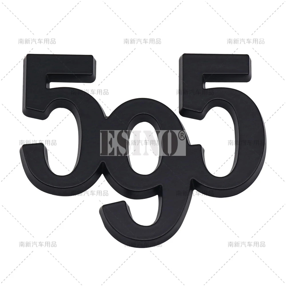 3D Zinc Alloy Badge Emblem for Alfa Romeo Abarth 595 695 Matte Black 595 – Car Accessories | MotorWorld Marketplace