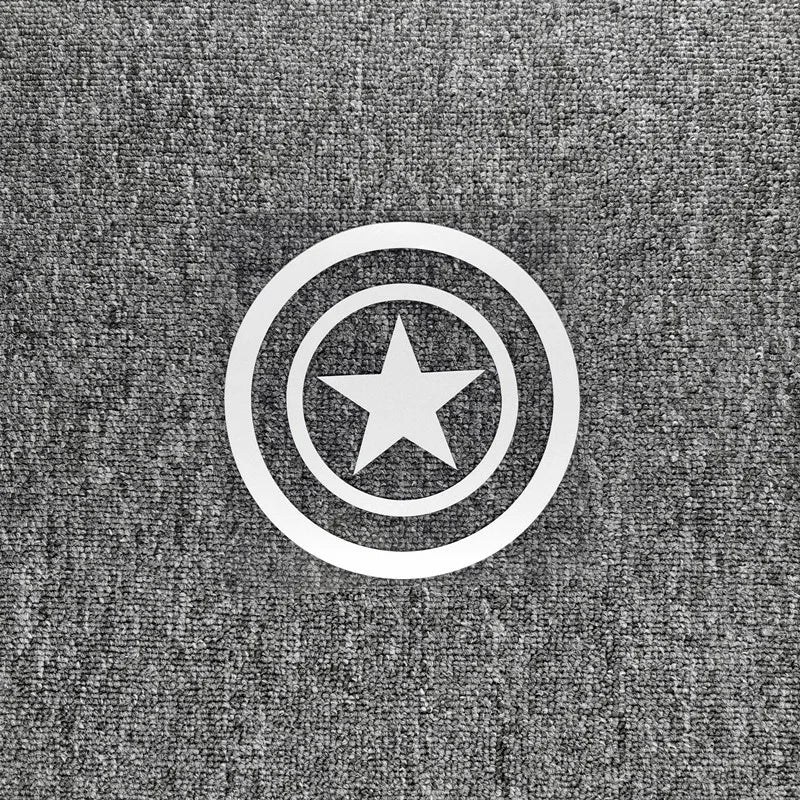 Reflective American Captain Shield Sticker – Auto & Moto Decor White Reflective A – Car Accessories | MotorWorld Marketplace