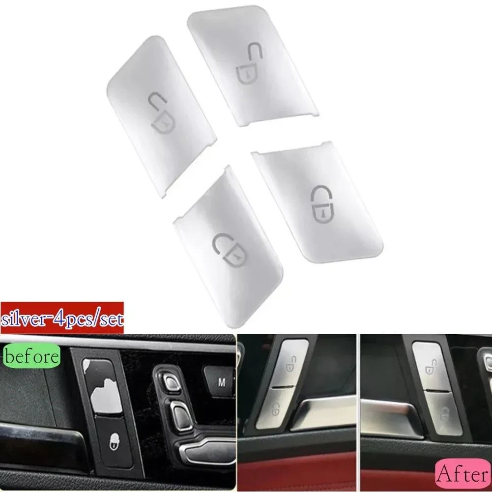 Mercedes W204/W212 Door Lock Switch Cover Set 4-Door