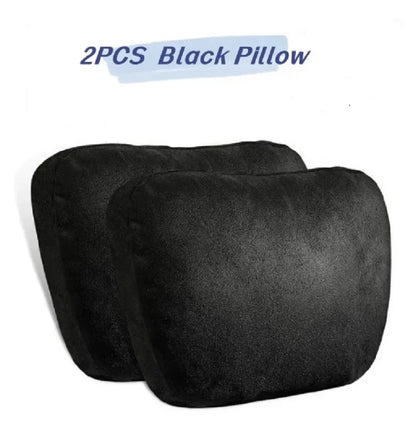 Memory Foam Car Neck Pillow – Universal Ergonomic Headrest 2PC Black Pillow – Car Accessories | MotorWorld Marketplace