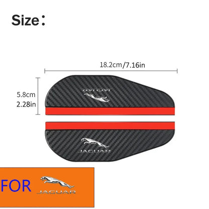 2Pcs Carbon Fiber Mirror Eyebrow Rain Cover for Jaguar