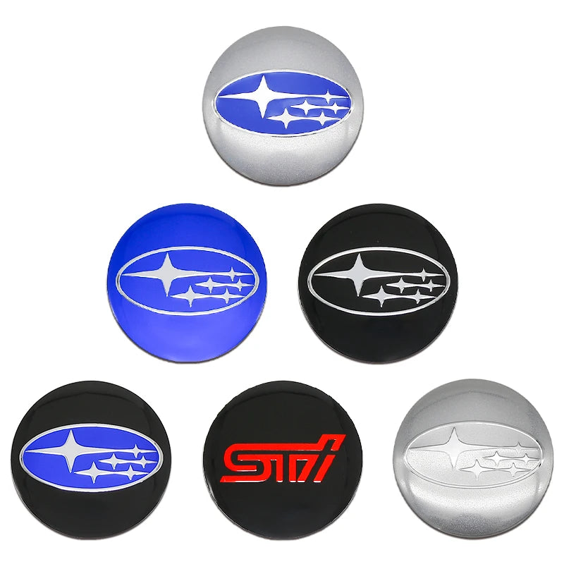 (NOT SOLD TO EUROPE) 4PCS 56/60mm Hub Covers Decals for Subaru WRX STI BRZ – Car Accessories | MotorWorld Marketplace