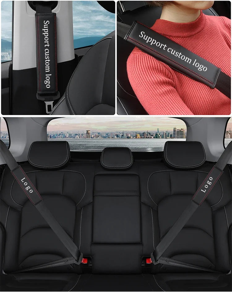 Ford STLine ST Cowhide Leather Seat Belt Cover – Premium Protector