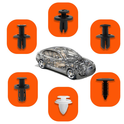 Kit de 100 clips de fixation pour pare-chocs - Pro Auto Rivets Fasteners