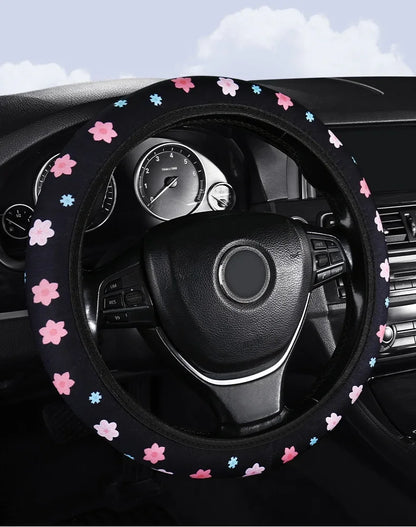 Floral Anti-Slip Universal Steering Wheel Cover – Pro Quality – Car Accessories | MotorWorld Marketplace