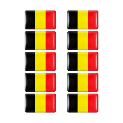 10pcs Epoxy Flag Badge Decals UAE, NL, RU, BR, IT, TH