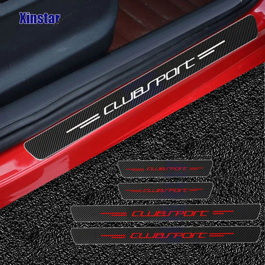 4Pcs Carbon Fiber Door Sill Stickers for VW Golf 8 GTI