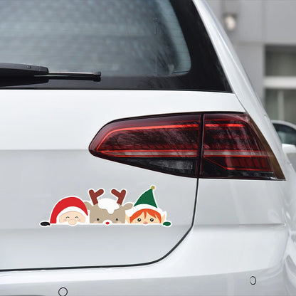 Christmas Santa Claus Waterproof Reflective Car Sticker Decal