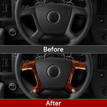 Premium Wood Grain Steering Wheel Trim for Enclave/H2/Escalade – Car Accessories | MotorWorld Marketplace