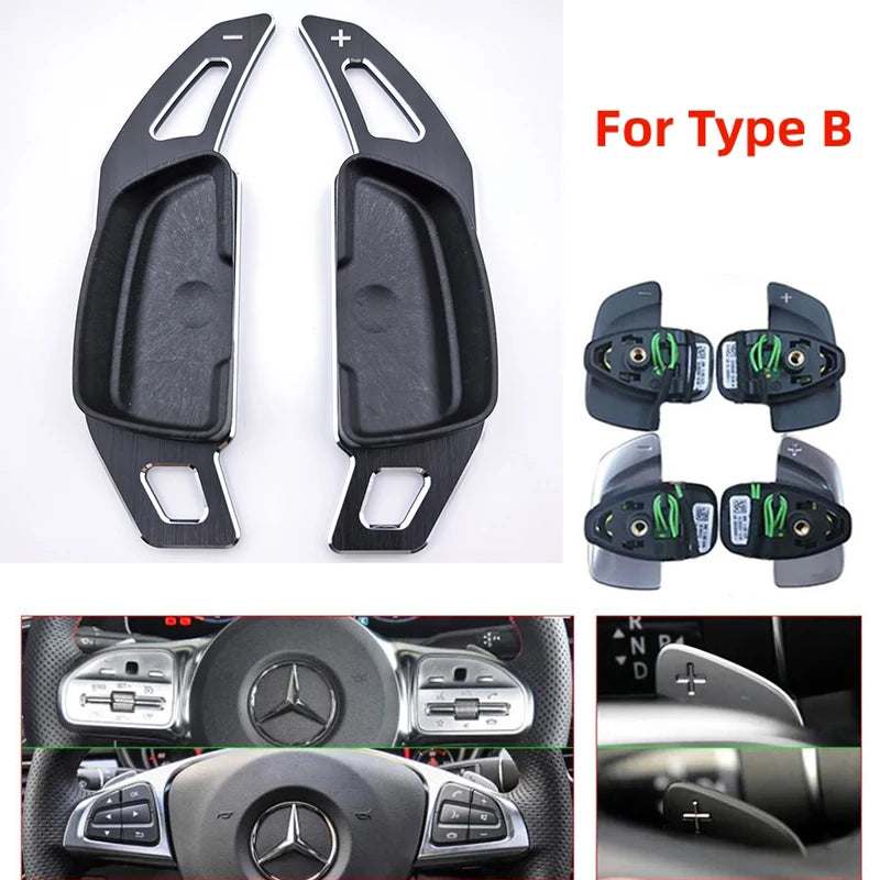 Premium Paddle Shifter Extension for Mercedes A/C W177/W205 For Type B Black – Car Accessories | MotorWorld Marketplace