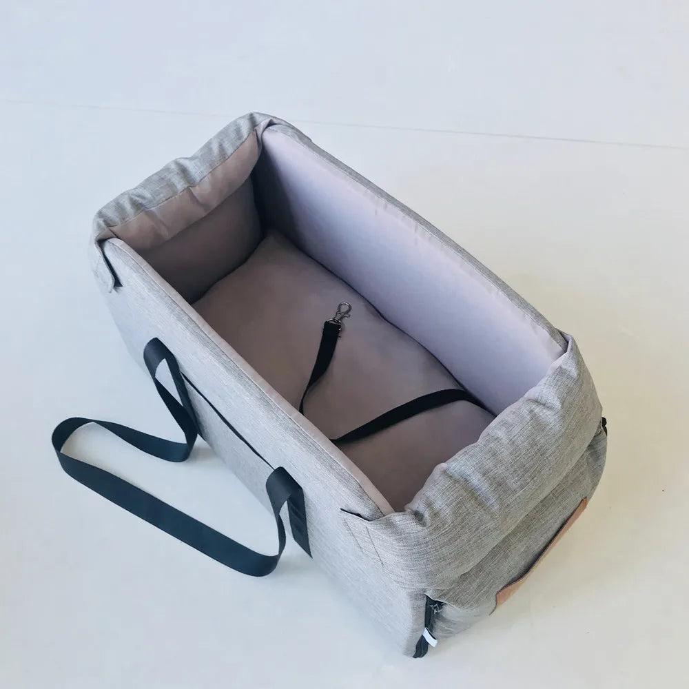 Portable Pet Car Seat & Carrier – Safe Travel for Small Pets grey Large – Car Accessories | MotorWorld Marketplace