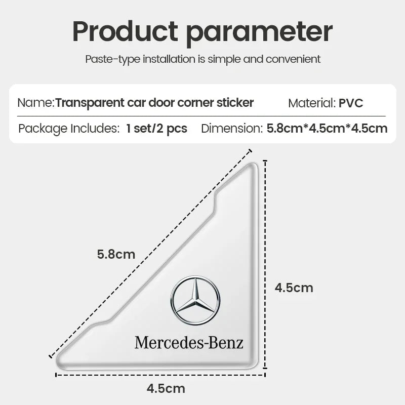 2Pcs Door Corner Protectors for Mercedes-Benz