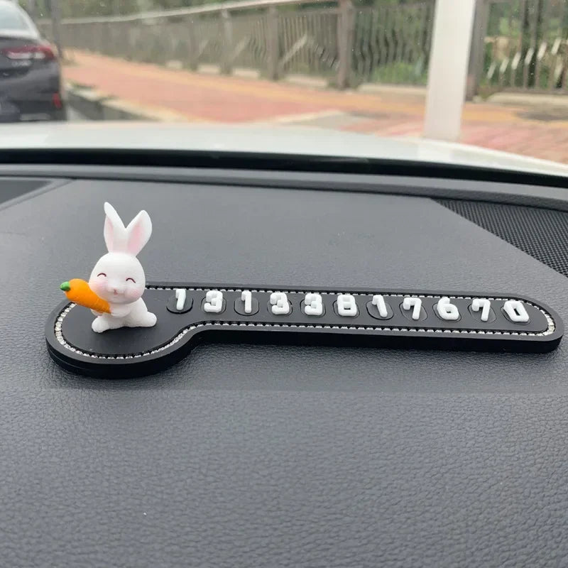 Cartoon Bunny Parking Card Set – Pro Temporary Stop Sign Radish – Car Accessories | MotorWorld Marketplace