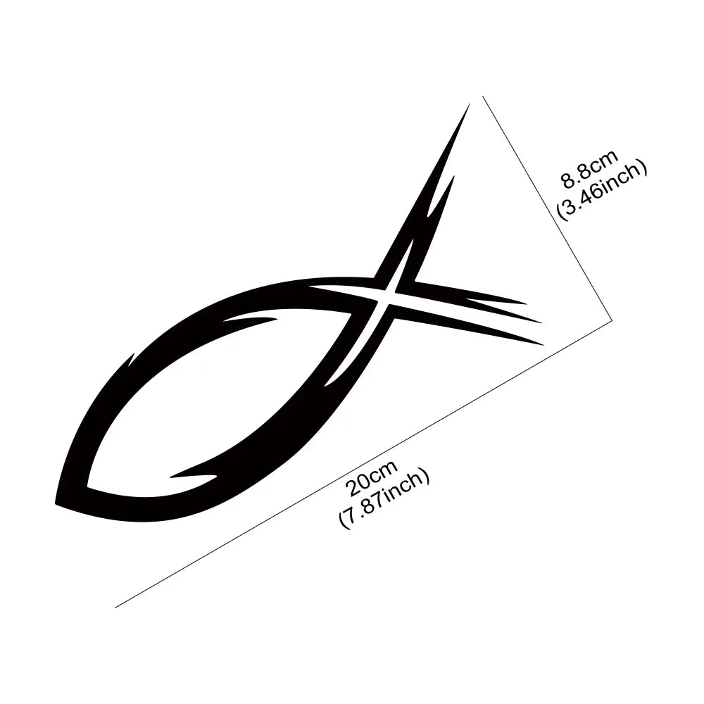 Christian Fish Tribal Vinyl Decal – Pro Auto Accessory