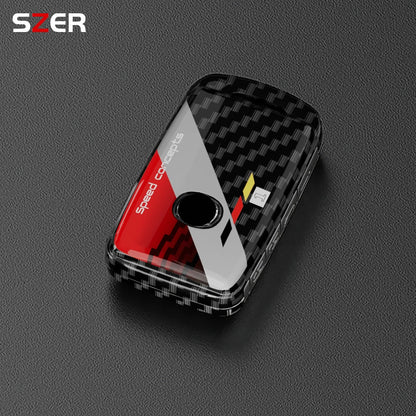 ABS Carbon Fiber Key Case Cover for Mazda