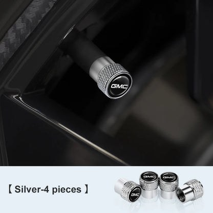 GMC Metal Valve Stem Caps Set of 4