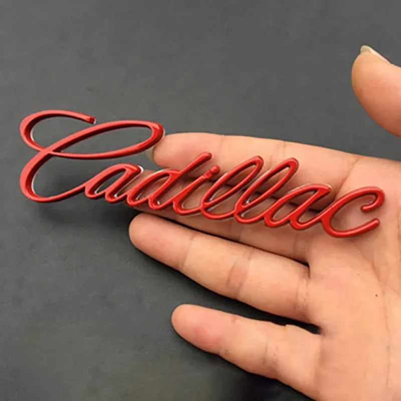(NOT SOLD TO USA) 3D Metal Emblem Badge for Cadillac Escalade DTS SRX XT5 Letter-Red – Car Accessories | MotorWorld Marketplace