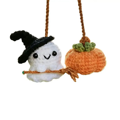 Halloween Crochet Car Pendant | Rearview Mirror Ornament Gift C – Car Accessories | MotorWorld Marketplace