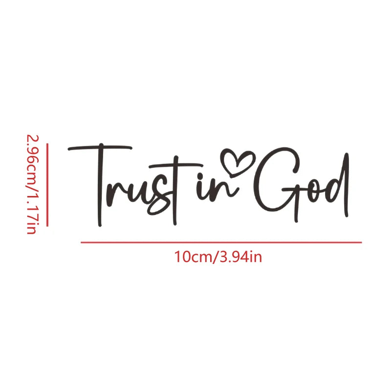 Trust In God Mirror Decal – Faith Vinyl for Car Professionals