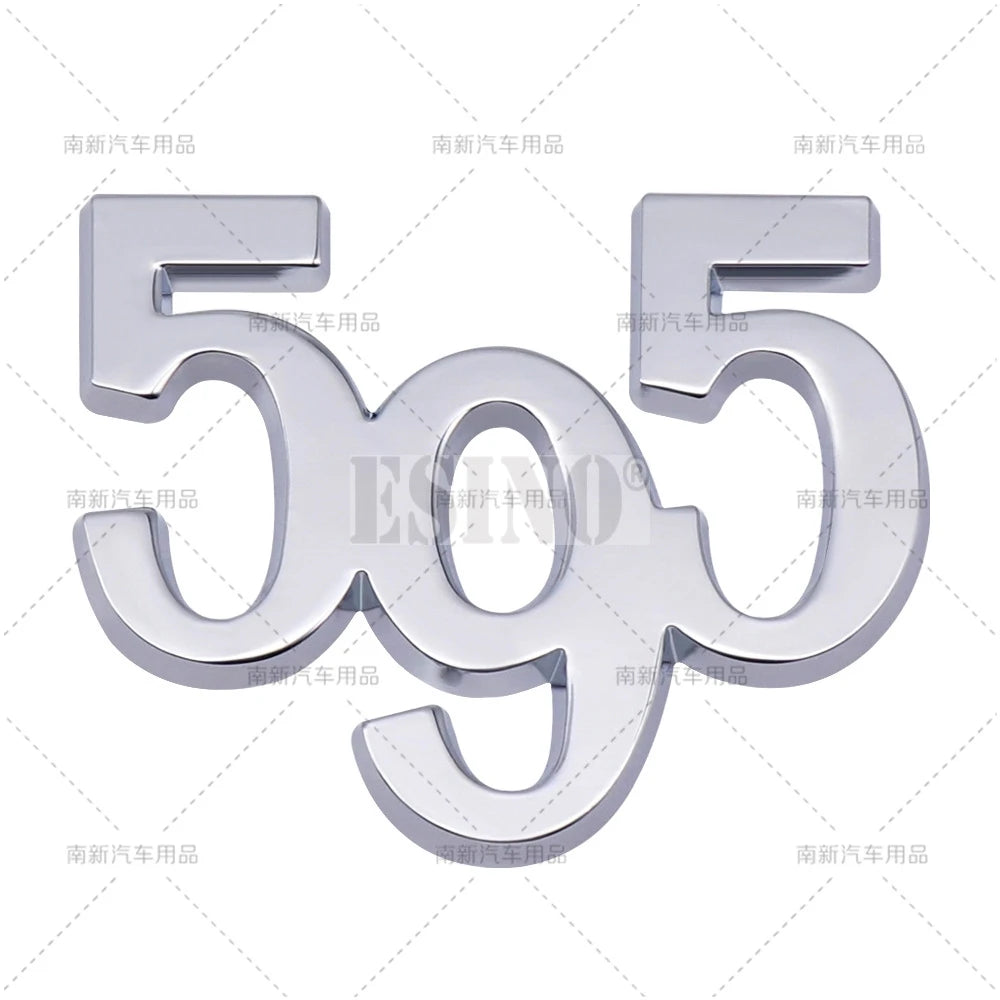 3D Zinc Alloy Badge Emblem for Alfa Romeo Abarth 595 695 Bright Silver 595 – Car Accessories | MotorWorld Marketplace