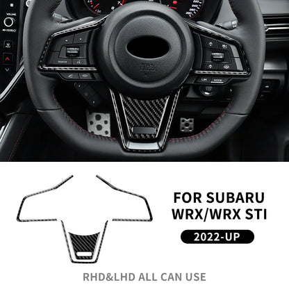 Real Carbon Fiber Steering Wheel Trim for WRX 2022-2024 Black RHD LHD – Car Accessories | MotorWorld Marketplace