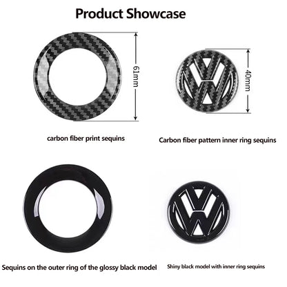 ABS Carbon Fiber Steering Badge for Volkswagen