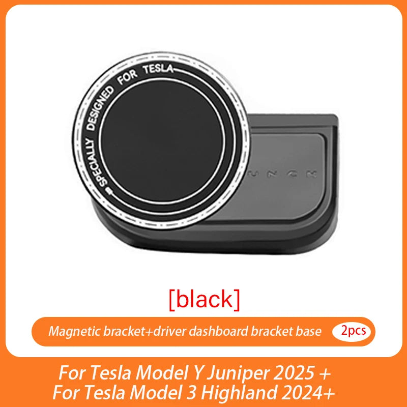 Magnetic Phone Mount for Tesla Y/3 2024-25, ABS, Rotatable black – Car Accessories | MotorWorld Marketplace