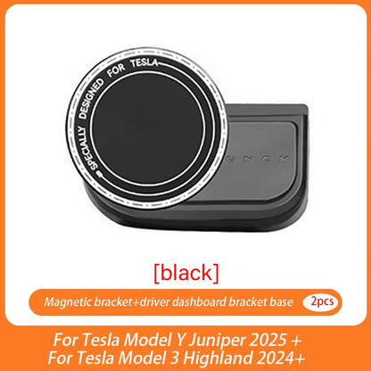 Magnetic Phone Mount for Tesla Y/3 2024-25, ABS, Rotatable black – Car Accessories | MotorWorld Marketplace