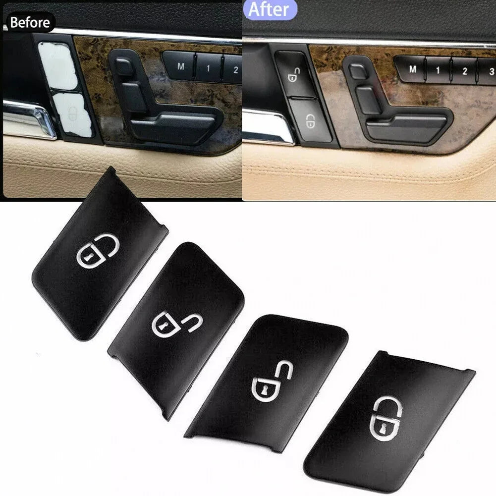 Mercedes W204/W212 Door Lock Switch Cover Set 4-Door
