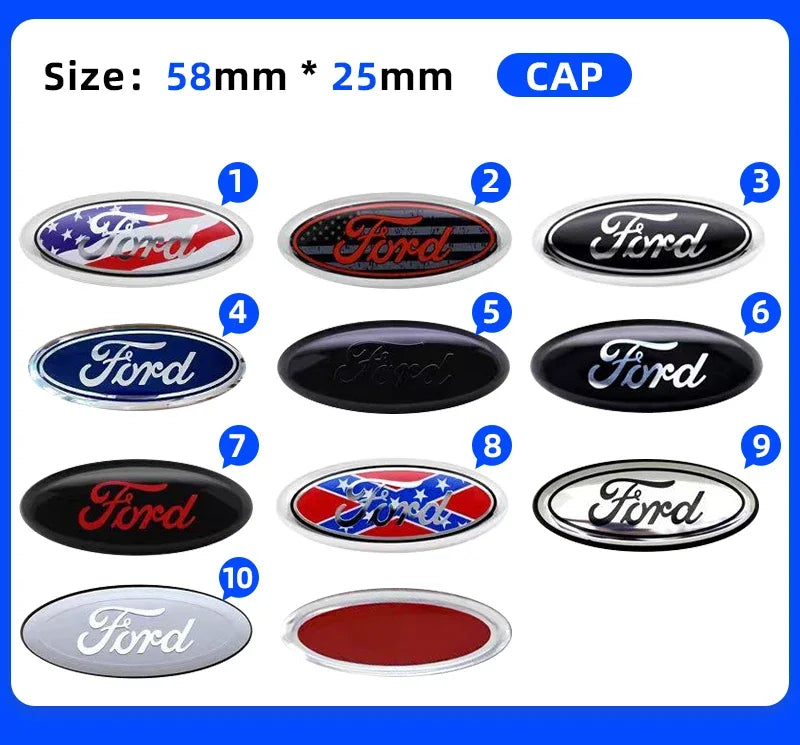 Ford Emblem Badge Logo 58 (2")–224mm (9")